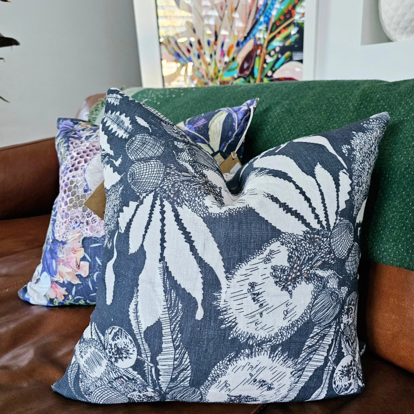 Printed linen Cushions - Flat Pack Cushions The Spotted Quoll 