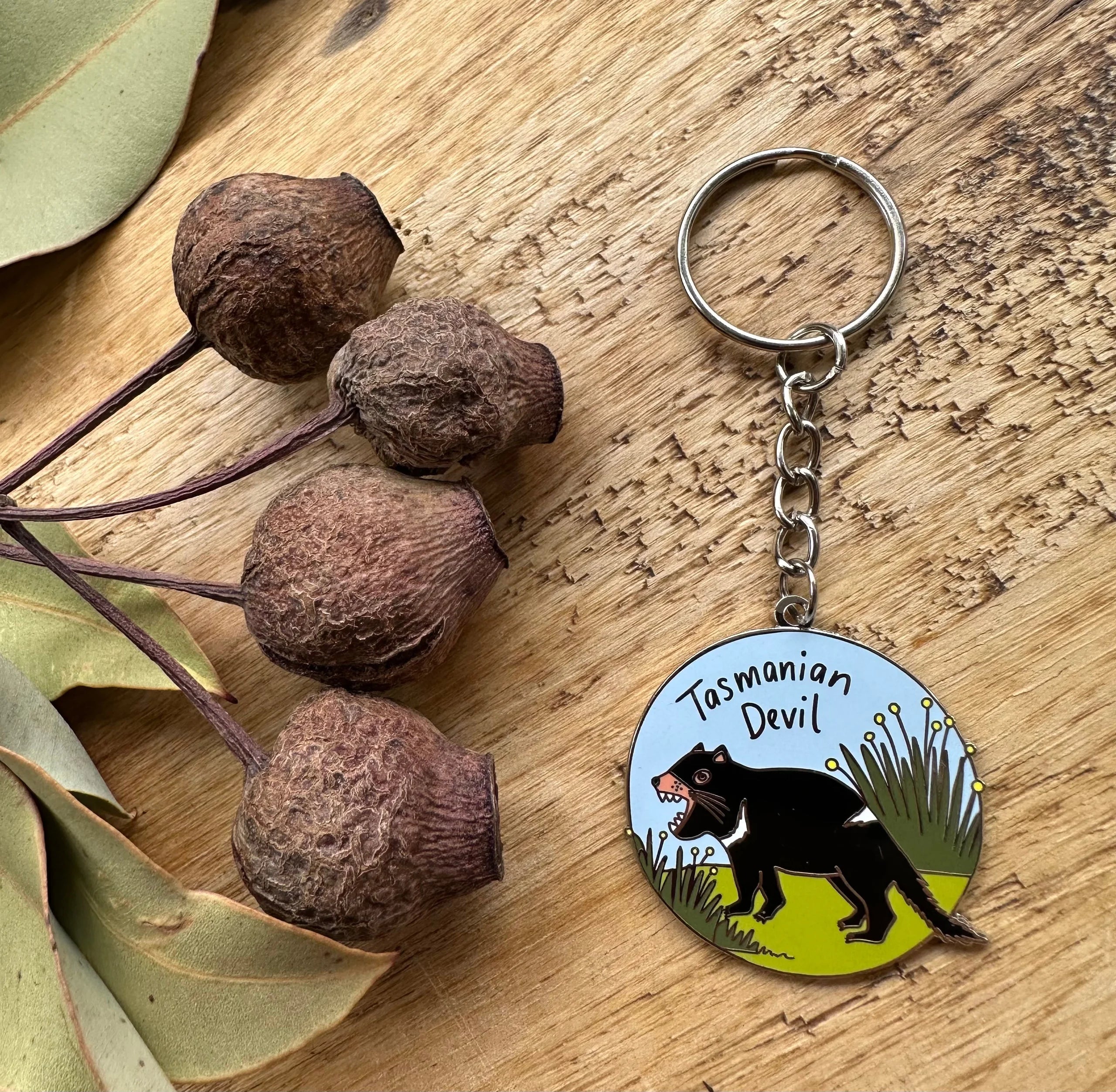 PIGMENT by Monica Reeve Enamel Key Rings key ring Pigment Tasmanian Devil 