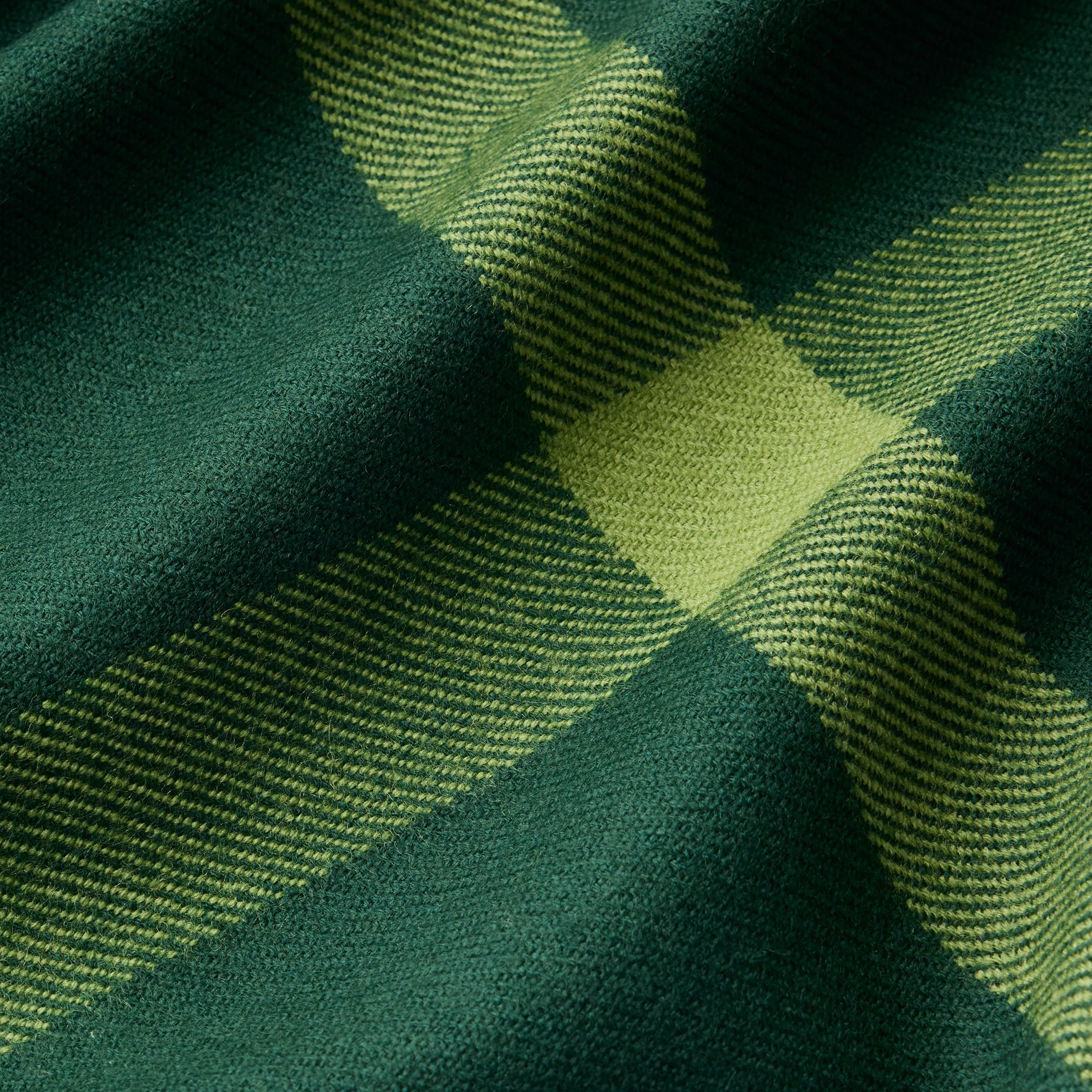 Mono Plaid Shawl in Forest- Waverley Mills Scarf Waverley Mills 