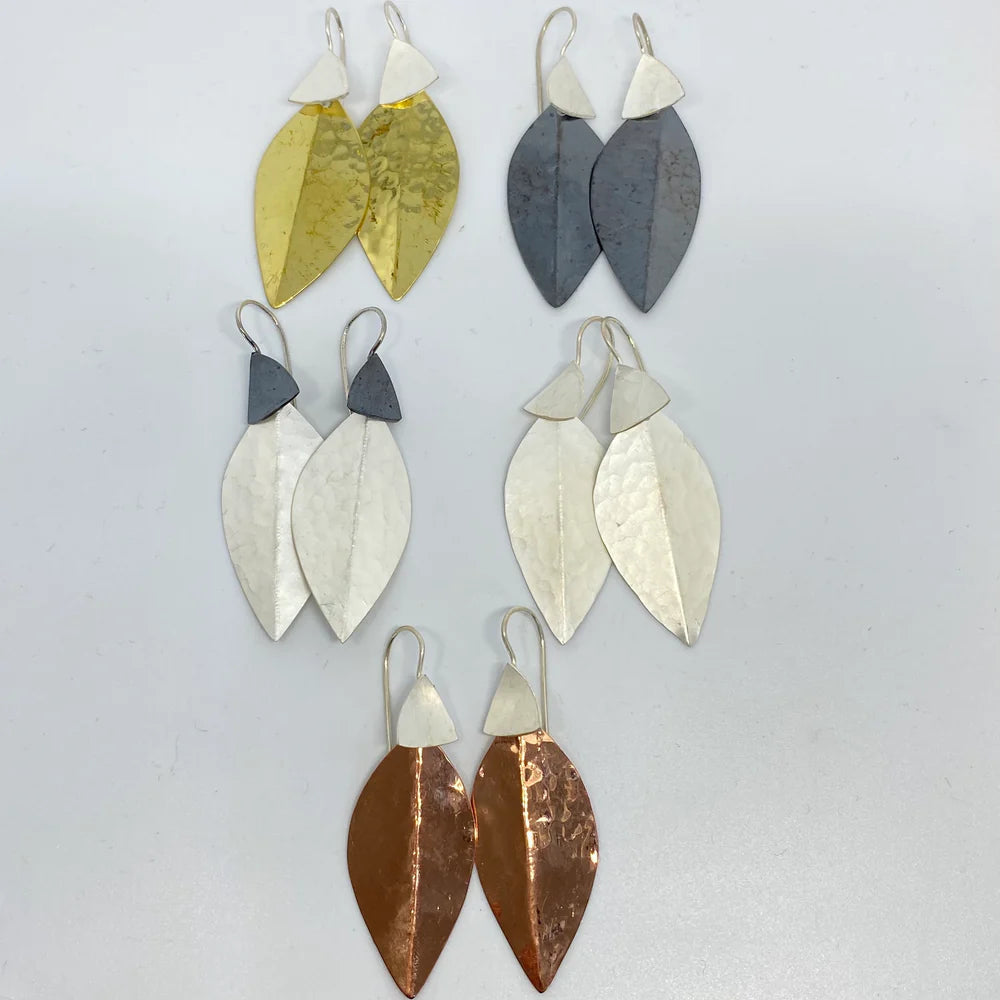 Leaf Earrings Silver - Rare & Beautiful Earrings The rare and Beautiful 