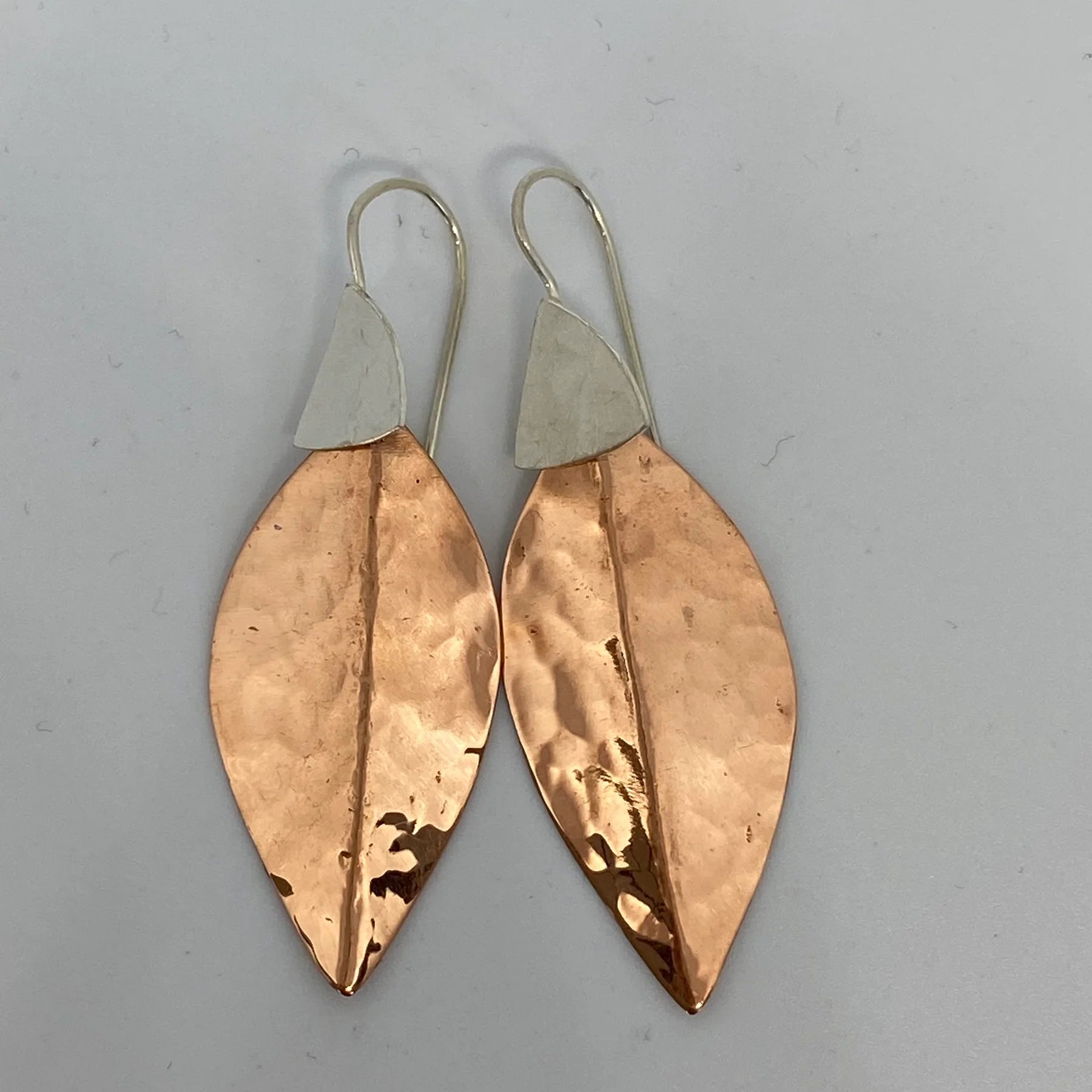 Leaf Earrings Silver - Rare & Beautiful Earrings The rare and Beautiful Copper & Silver 