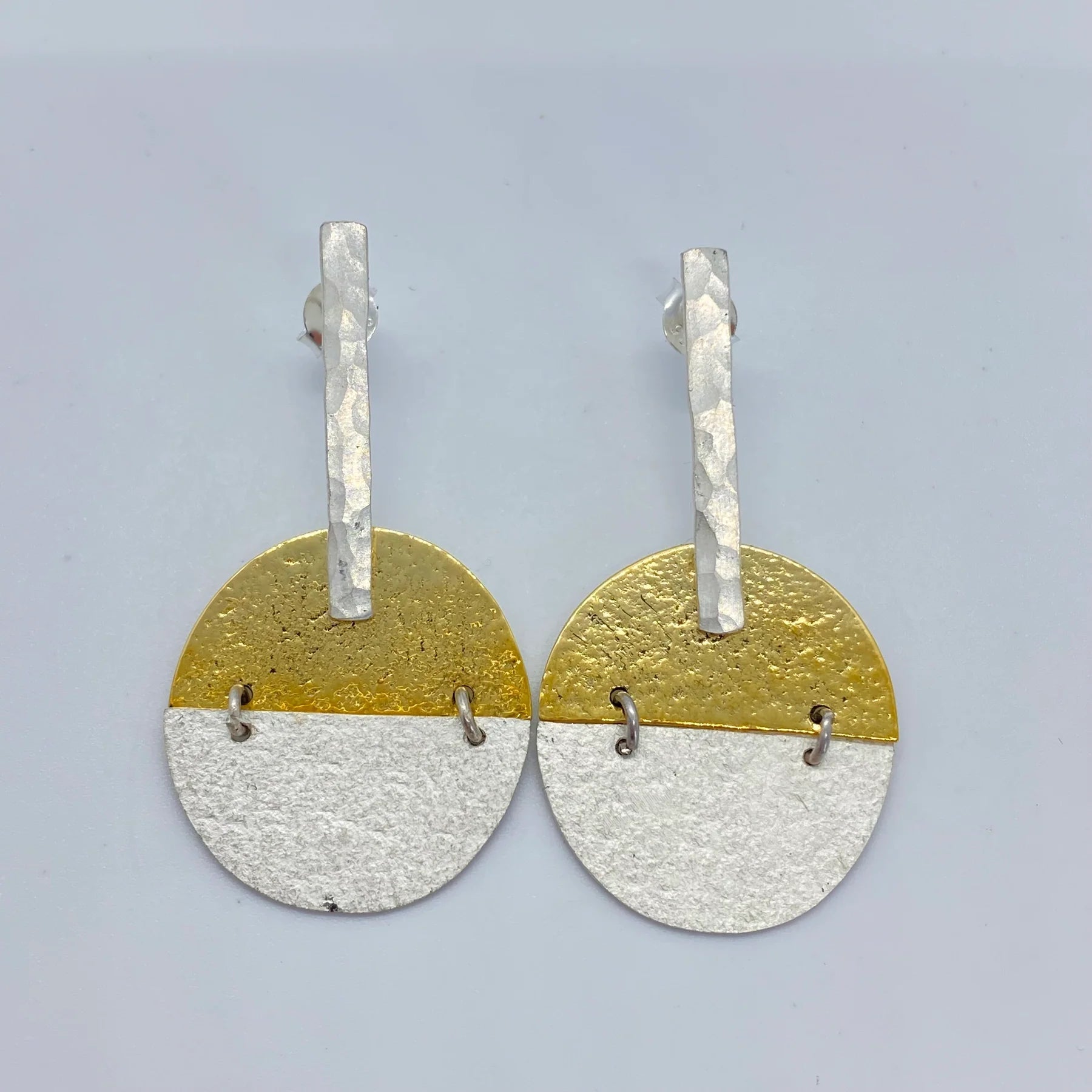 Full Moon Earrings Silver - Rare & Beautiful Earrings The rare and Beautiful Brass & Silver 