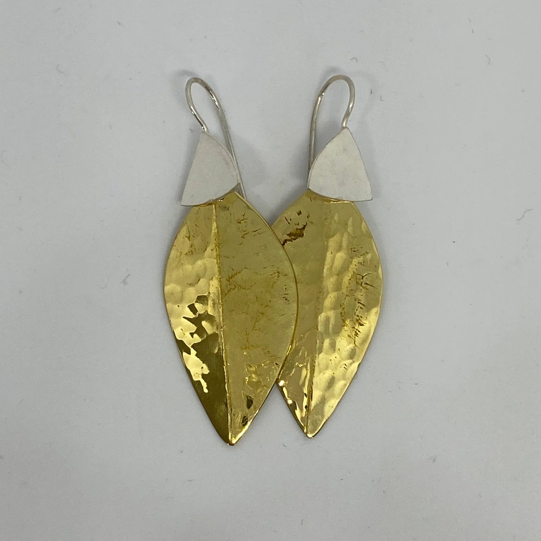 Leaf Earrings Silver - Rare & Beautiful Earrings The rare and Beautiful Brass & Silver 