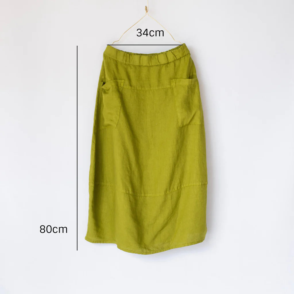 Montaigne Solid Linen Tulip Skirt Skirt Etika 