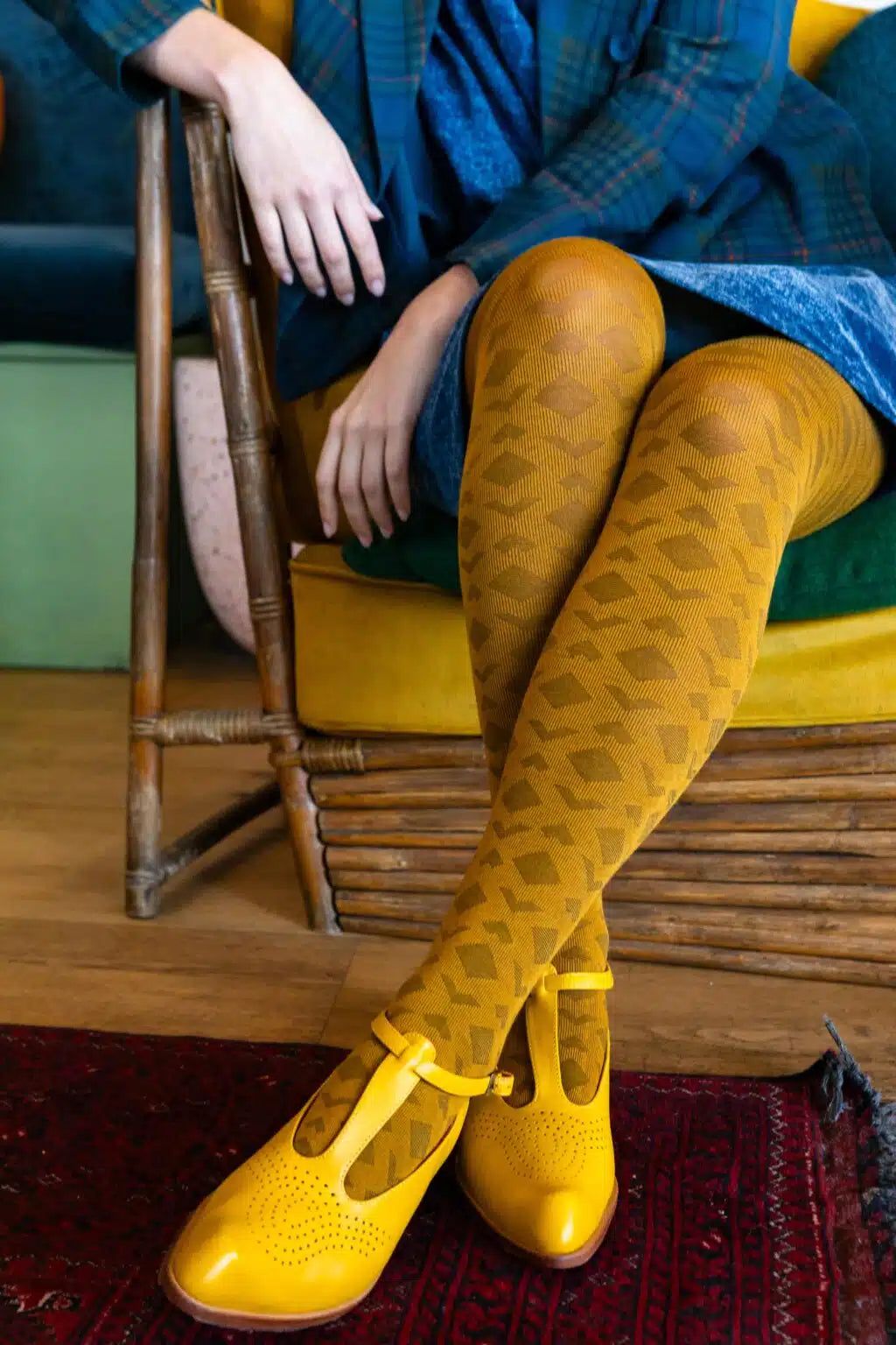 ‘Deco’ Merino Wool Tights - Tightology Tights Tightology 