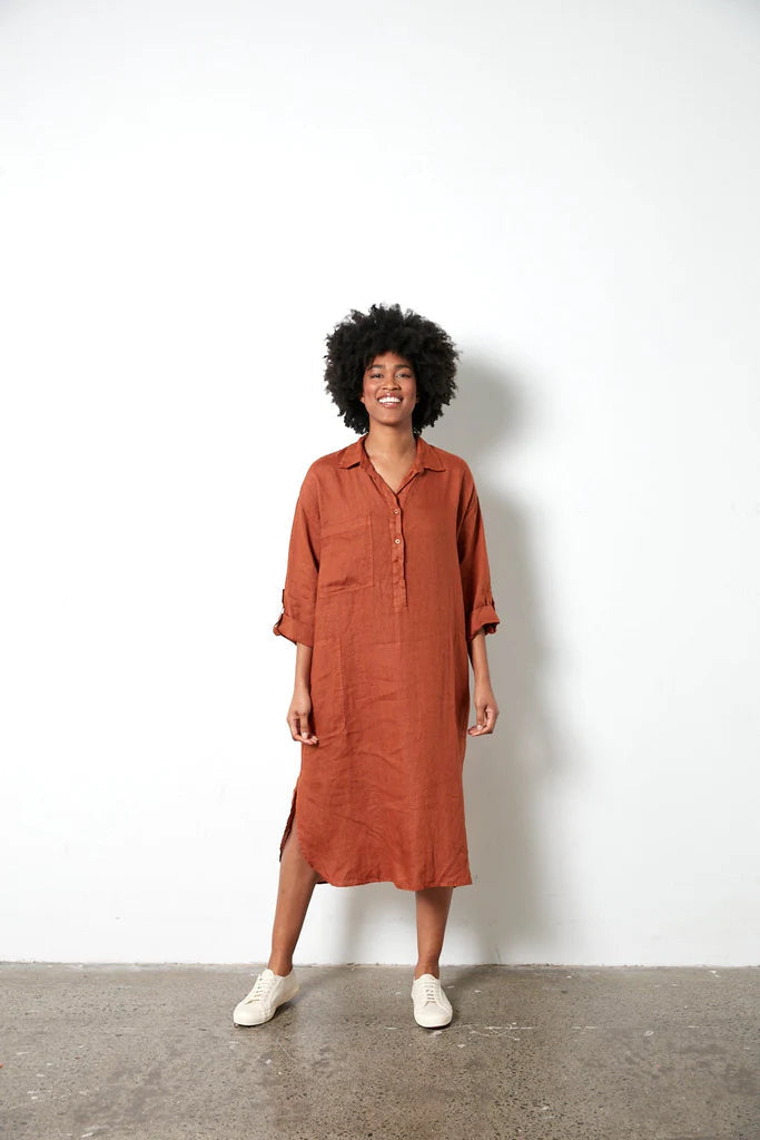 Montaigne Biarritz Linen Shirt Dress Fashion Etika 