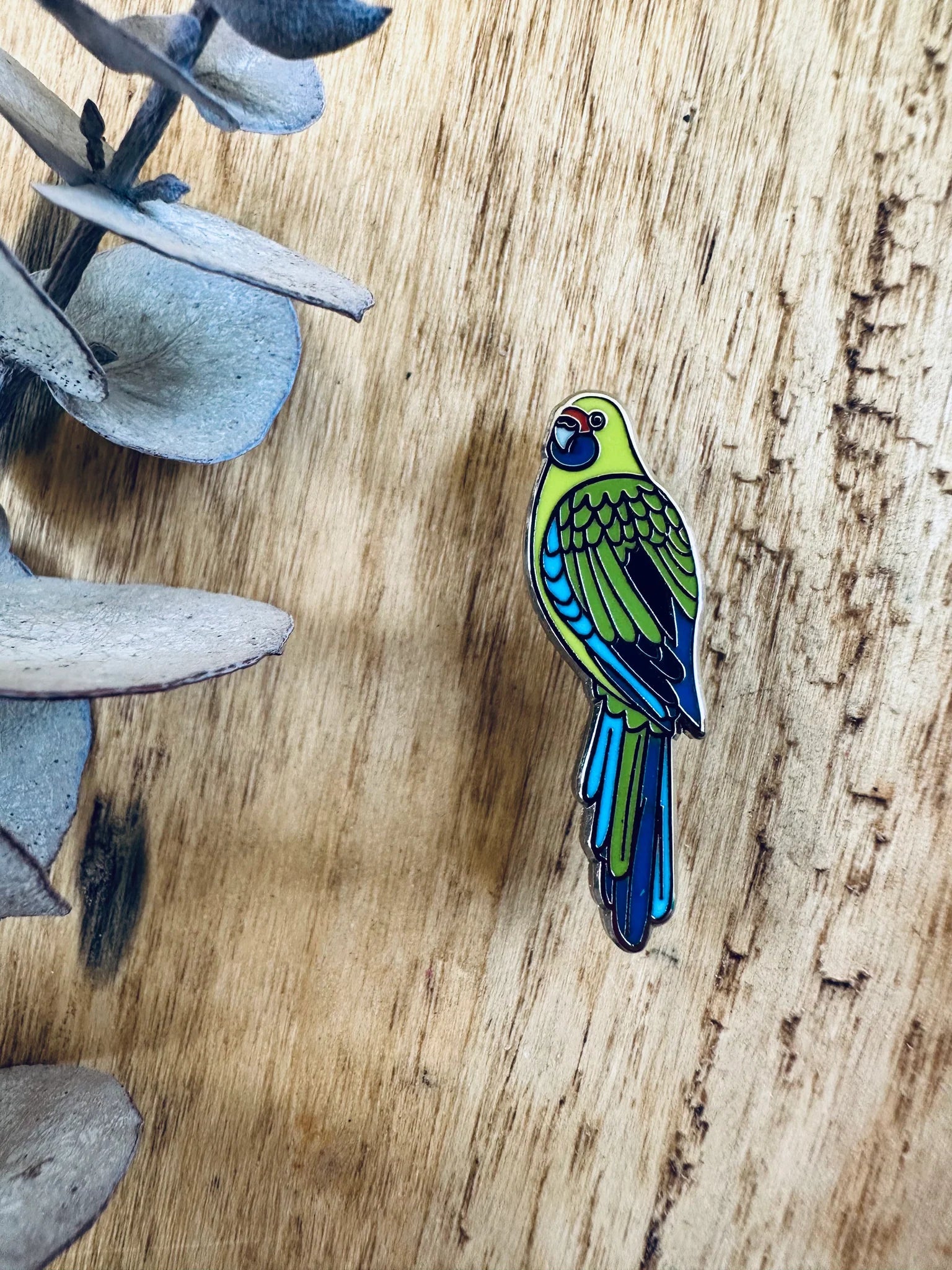 Tasmanian Enamel Pins by Pigment brooch Pigment Green Rosella 