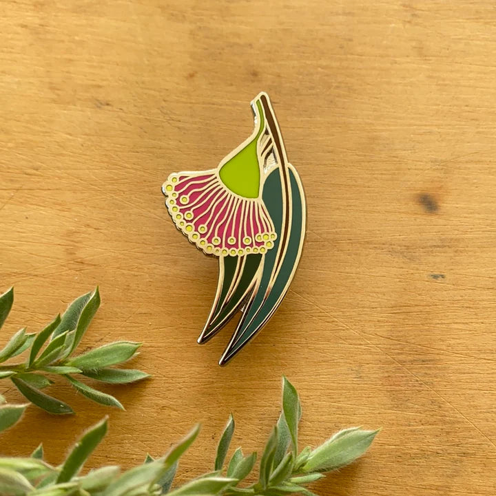 Tasmanian Enamel Pins by Pigment brooch Pigment Flowering Gum 