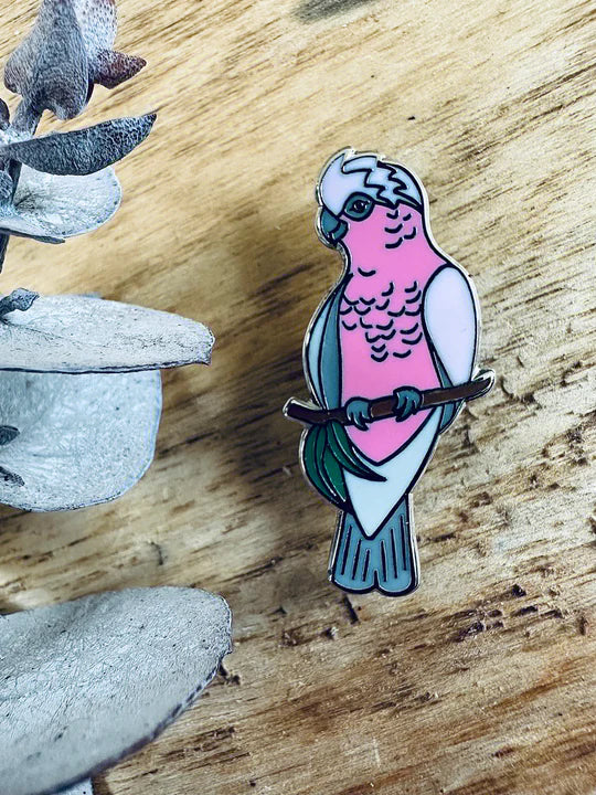 Tasmanian Enamel Pins by Pigment brooch Pigment Galah 