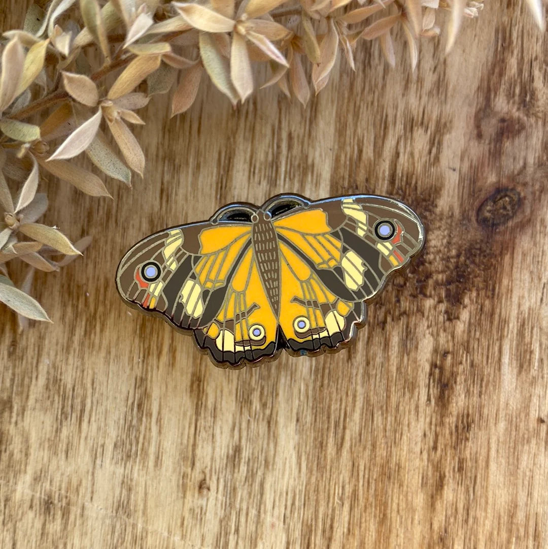 Tasmanian Enamel Pins by Pigment brooch Pigment Common Brown Butterfly 